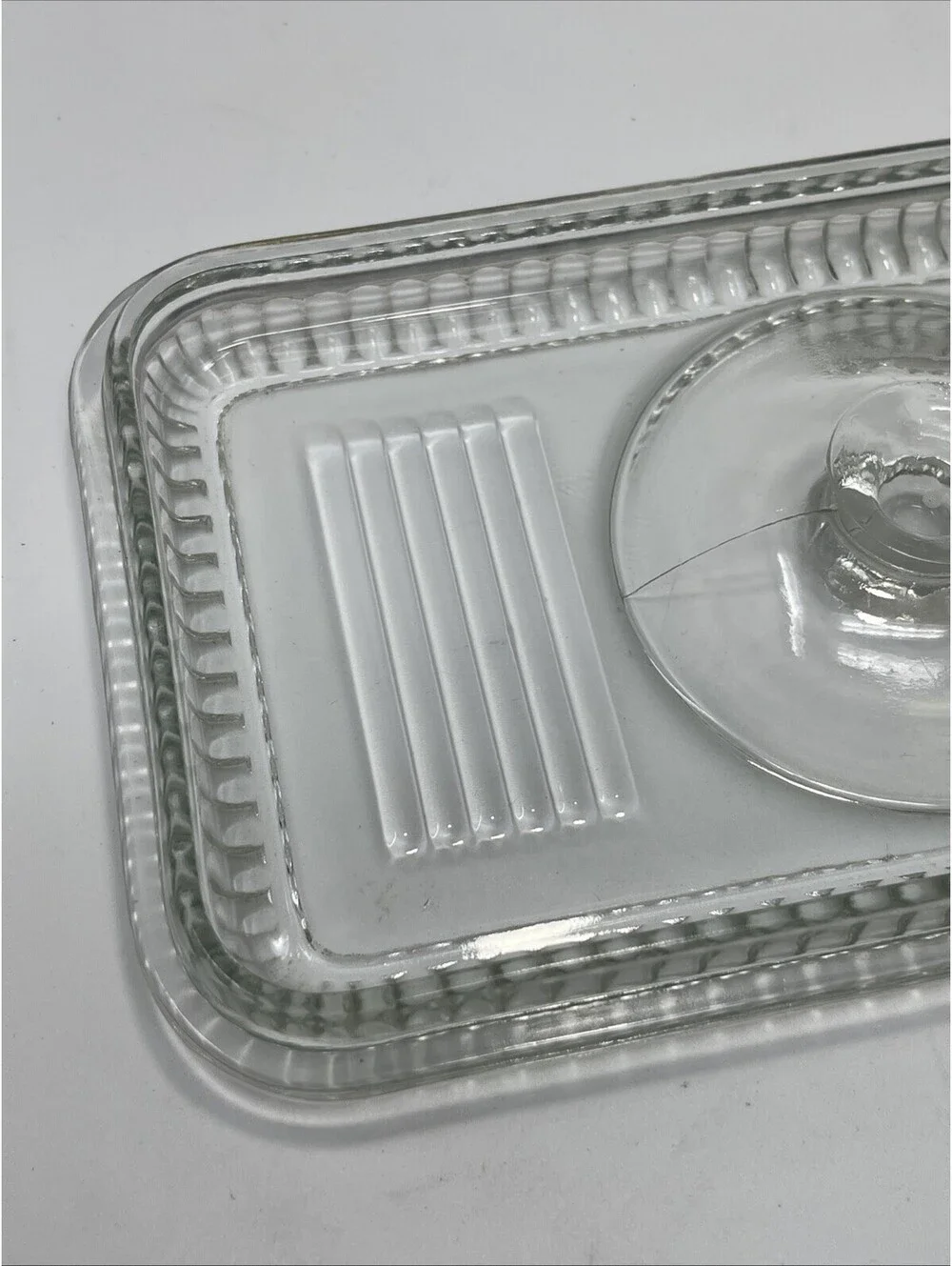 Vintage Refrigerator Storage Dish Box Lid Anchor Hocking Mid Century Modern Deco